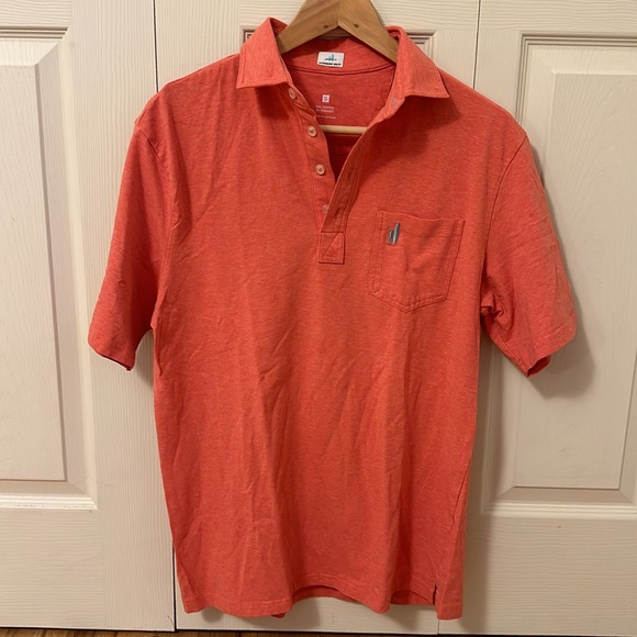Johnnie-O hangin out coral original polo tshirt size small - Picture 2 of 5
